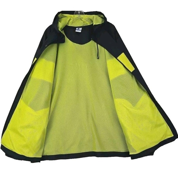 STARTER ~Men's 2XL 50-52~ Gray/Yellow Full Zip Windbreaker Lightweight Jacket. - Picture 8 of 9